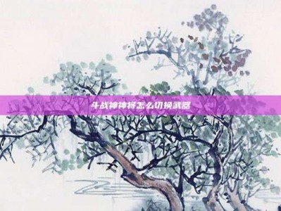 斗战神神将怎么切换武器