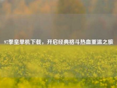 97拳皇单机下载，开启经典格斗热血重温之旅