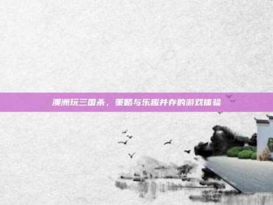 澳洲玩三国杀，策略与乐趣并存的游戏体验