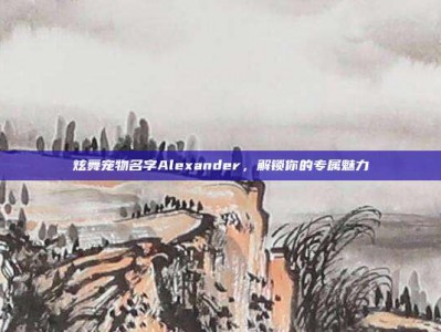 炫舞宠物名字Alexander，解锁你的专属魅力