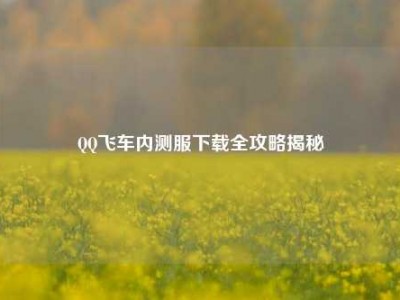 QQ飞车内测服下载全攻略揭秘