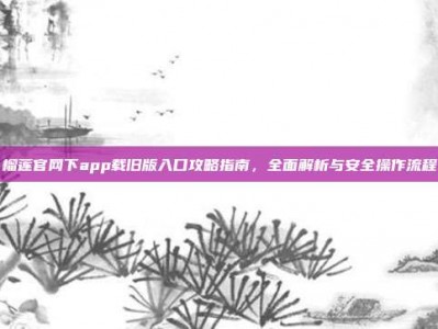 榴莲官网下app载旧版入口攻略指南，全面解析与安全操作流程