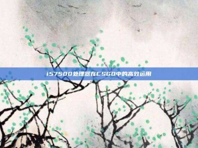i57500处理器在CSGO中的高效运用
