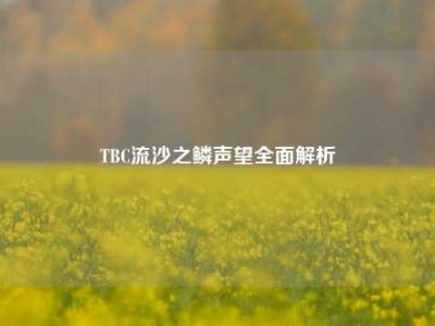TBC流沙之鳞声望全面解析