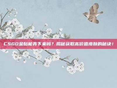 CSGO金贴能弄下来吗？揭秘获取高价值皮肤的秘诀！