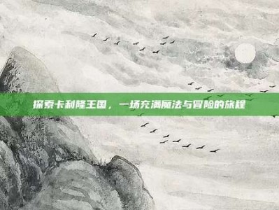 探索卡利隆王国，一场充满魔法与冒险的旅程