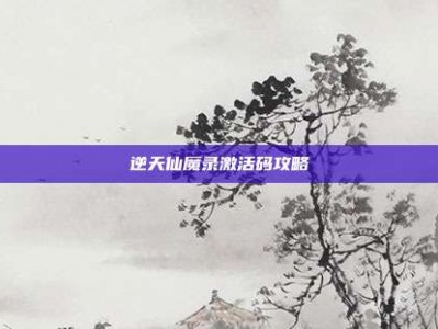 逆天仙魔录激活码攻略