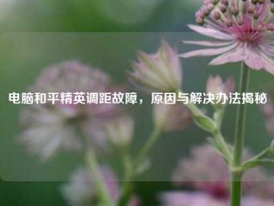 电脑和平精英调距故障，原因与解决办法揭秘