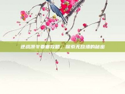 逆战凛冬要塞攻略，探索无敌墙的秘密
