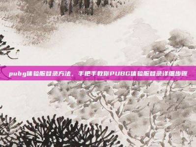 pubg体验服登录方法，手把手教你PUBG体验服登录详细步骤
