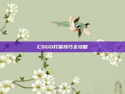 CSGO打赢技巧全攻略
