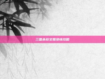 三国杀蔡文姬绝情攻略
