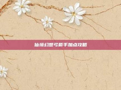 仙境幻想弓箭手加点攻略