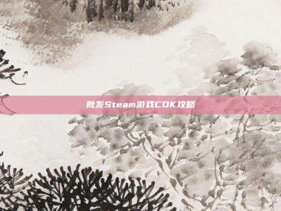 批发Steam游戏CDK攻略