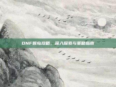 DNF猴岛攻略，深入探索与策略指南
