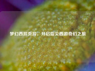 梦幻西游页游，开启指尖西游奇幻之旅