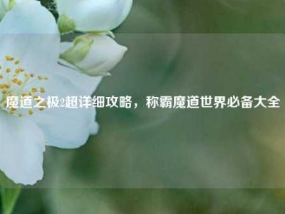 魔道之极2超详细攻略，称霸魔道世界必备大全