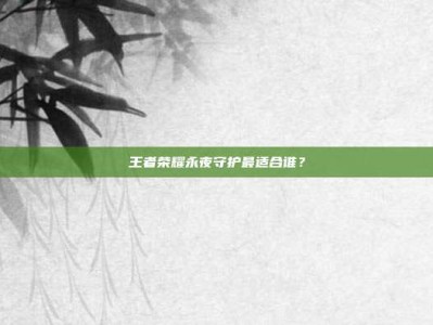 王者荣耀永夜守护最适合谁？