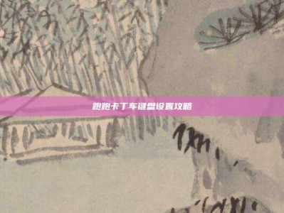 跑跑卡丁车键盘设置攻略