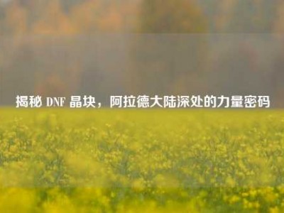 揭秘 DNF 晶块，阿拉德大陆深处的力量密码