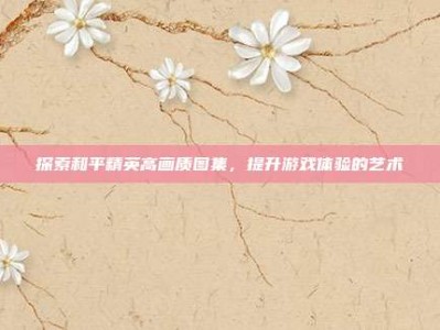 探索和平精英高画质图集，提升游戏体验的艺术