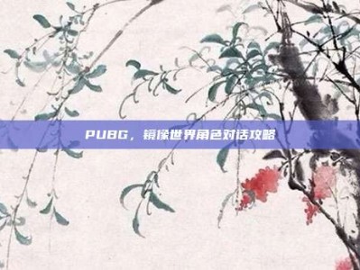 PUBG，镜像世界角色对话攻略