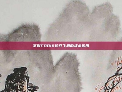 掌握COD16运兵飞机的战术运用
