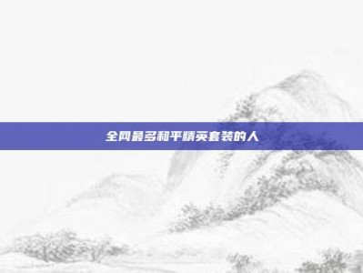全网最多和平精英套装的人