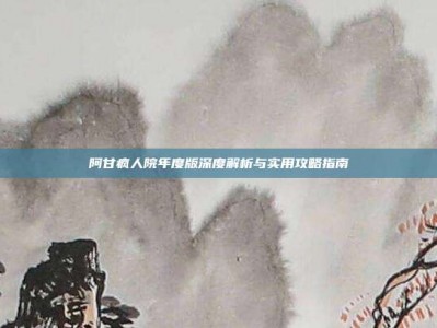 阿甘疯人院年度版深度解析与实用攻略指南