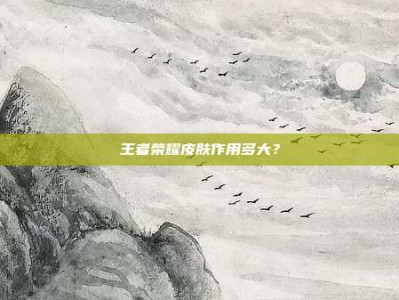 王者荣耀皮肤作用多大？