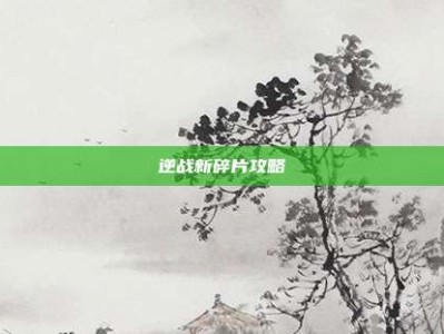 逆战新碎片攻略