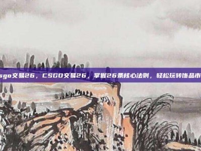 csgo交易26，CSGO交易26，掌握26条核心法则，轻松玩转饰品市场