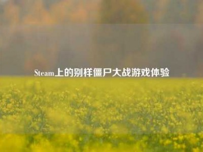 Steam上的别样僵尸大战游戏体验