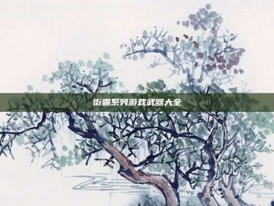 街霸系列游戏武器大全