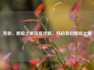 龙歌，黑暗之眼深度攻略，开启奇幻冒险之旅