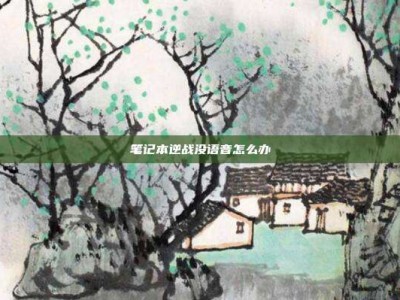 笔记本逆战没语音怎么办