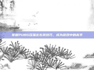 掌握PUBG压强左右晃技巧，成为游戏中的高手