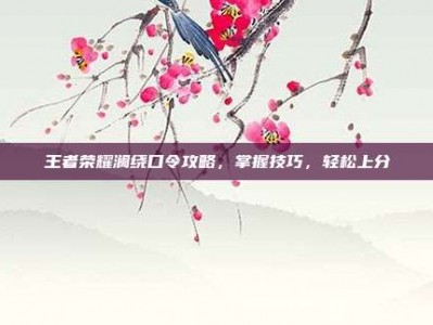王者荣耀澜绕口令攻略，掌握技巧，轻松上分