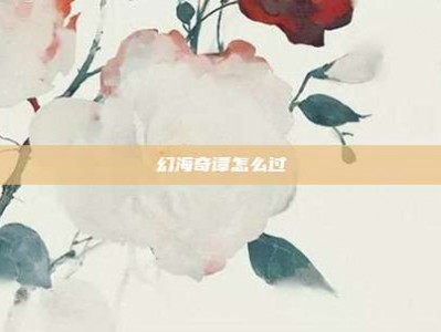 幻海奇谭怎么过