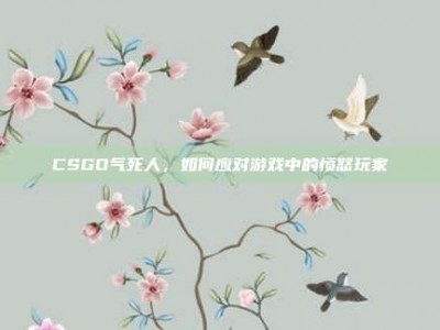 CSGO气死人，如何应对游戏中的愤怒玩家