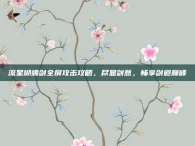 流星蝴蝶剑全屏攻击攻略，尽显剑意，畅享剑道巅峰