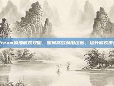 Steam刷墙游戏攻略，如何高效利用资源，提升游戏体验