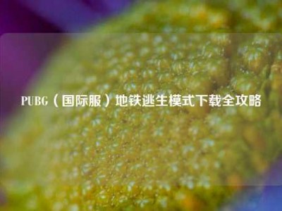 PUBG（国际服）地铁逃生模式下载全攻略