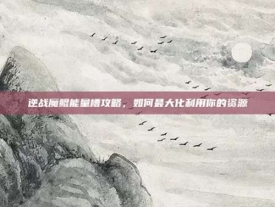 逆战魔鲲能量槽攻略，如何最大化利用你的资源