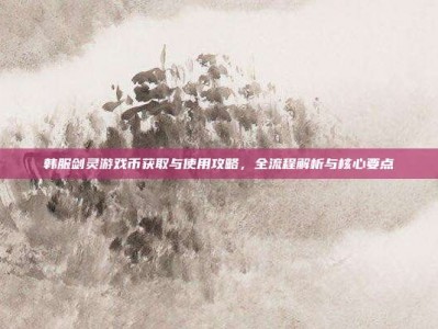韩服剑灵游戏币获取与使用攻略，全流程解析与核心要点