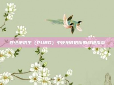在绝地求生（PUBG）中使用8倍镜的终极指南