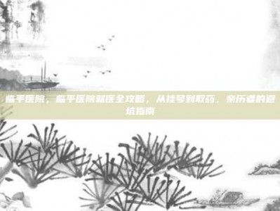 临平医院，临平医院就医全攻略，从挂号到取药，亲历者的避坑指南