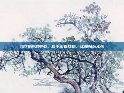 1378游戏中心，新手必看攻略，让你畅玩无忧