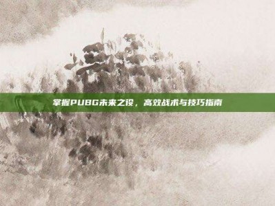 掌握PUBG未来之役，高效战术与技巧指南