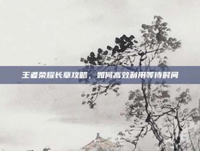 王者荣耀长草攻略，如何高效利用等待时间